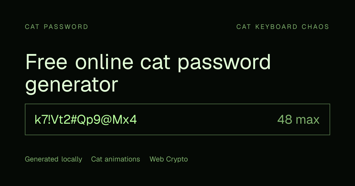 Cats love walking on keyboards 💡Meet Cat Password logo